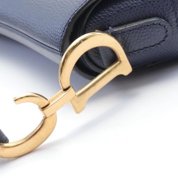 Dior Saddle Handbag Leather Navy - Picture 6 of 6